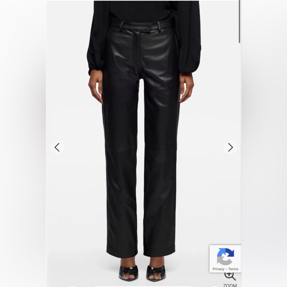 7 For All Man Kind STOVEPIPE in Real Leather Straight Leg Leather Pants - 30 NWT